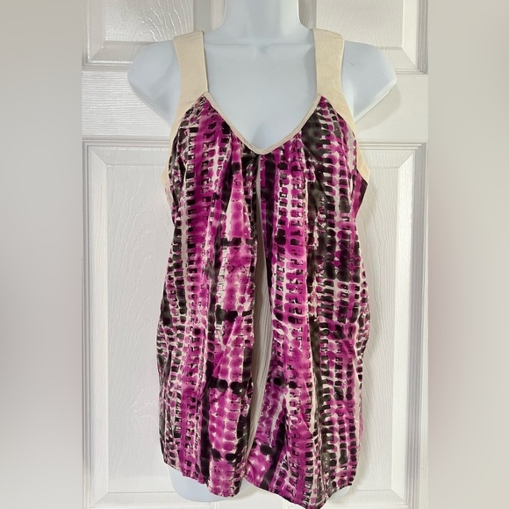 Karen Zambos Vintage Couture 100% Silk Ruched Sleeveless Top | Size 6
